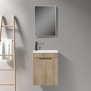 Indulge | Odessa 400 Fluted White Oak Wall Hung Vanity - Acqua Bathrooms