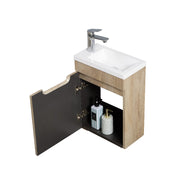 Indulge | Odessa 400 Fluted White Oak Wall Hung Vanity - Acqua Bathrooms