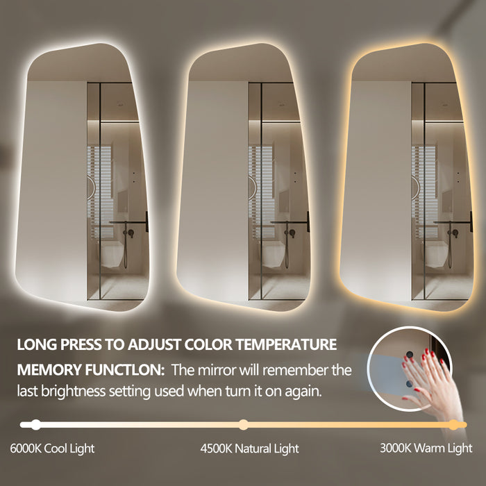 Orella 500 x 1000 Touchless LED Mirror - Three Light Temperatures - Image 5