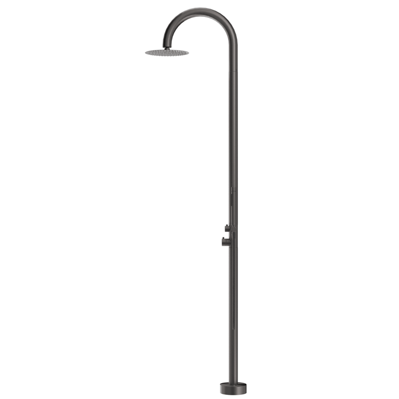 Mica Gun Metal Gooseneck Freestanding Outdoor Shower