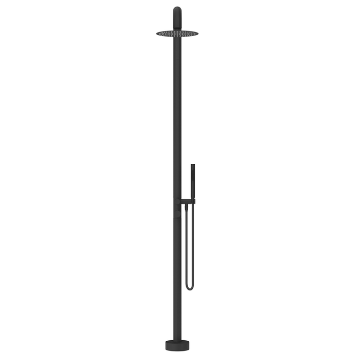 Mica Matte Black Soft Square Freestanding Outdoor Shower