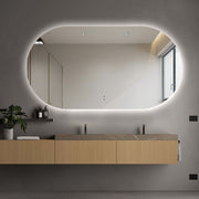 Indulge | Oval Pill Touchless 1500 x 800 LED Mirror - Three Light Temperatures - Acqua Bathrooms