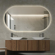 Indulge | Oval Pill Touchless 1500 x 800 LED Mirror - Three Light Temperatures - Acqua Bathrooms