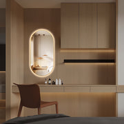 Oval Pill Touchless Back-Lit Brushed Gold 450 x 900 LED Mirror - Three Light Temperatures - Acqua Bathrooms