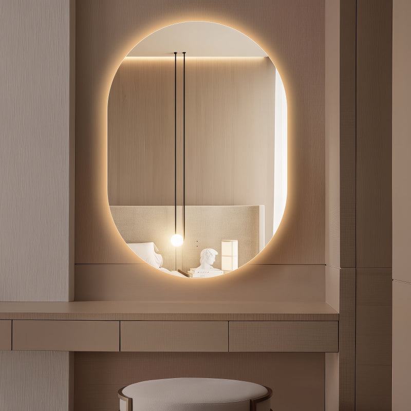 Oval Pill Touchless 700 x 1000 LED Mirror - Three Light Temperatures - Acqua Bathrooms