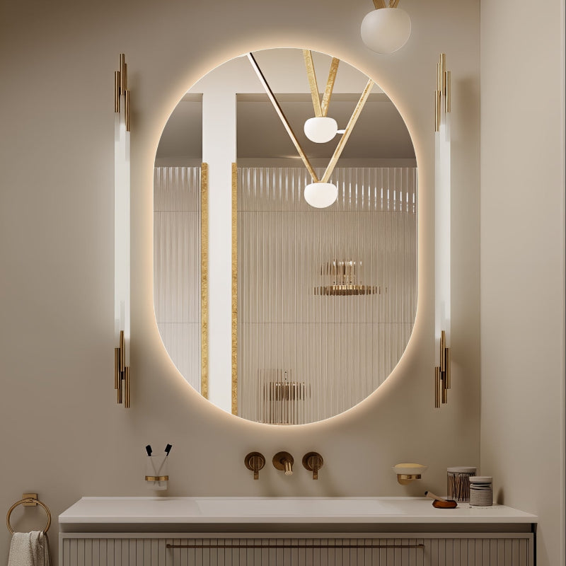 Oval Pill Touchless 700 x 1000 LED Mirror - Three Light Temperatures - Acqua Bathrooms