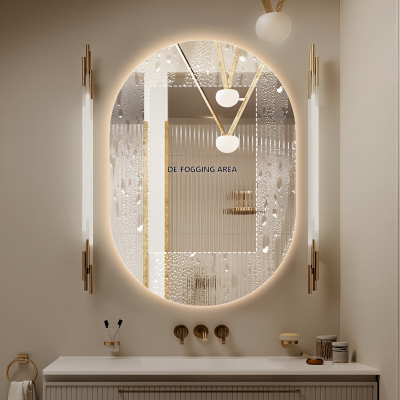 Oval Pill Touchless 700 x 1000 LED Mirror - Three Light Temperatures - Acqua Bathrooms