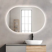 Indulge | Oval Pill Touchless 900 x 600 LED Mirror - Three Light Temperatures - Acqua Bathrooms