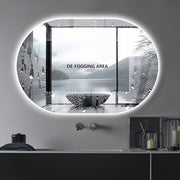 Oval Pill Touchless 900 x 600 LED Mirror - Three Light Temperatures - Acqua Bathrooms
