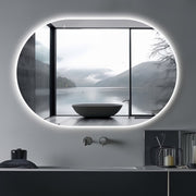 Oval Pill Touchless 900 x 600 LED Mirror - Three Light Temperatures - Acqua Bathrooms