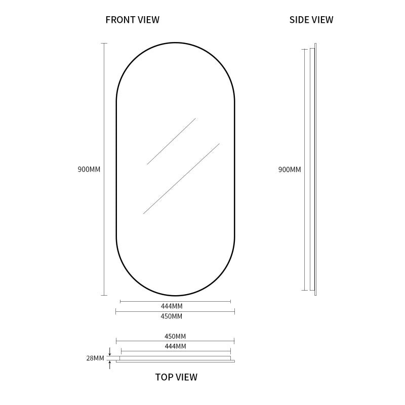 Indulge | Oval Brushed Gold Framed Mirror - Acqua Bathrooms