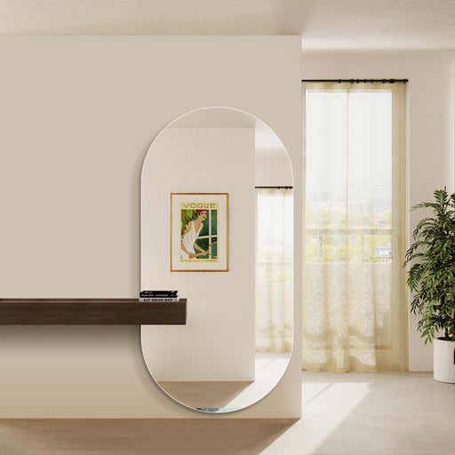 Oval 1000 x 2000 Polished Edge Mirror - Image 2