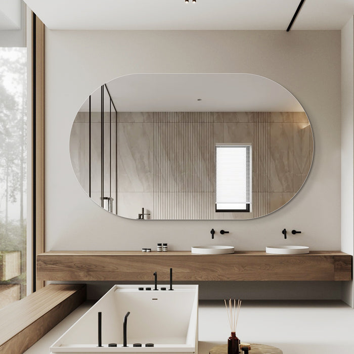 Oval 1200 x 2000 Polished Edge Mirror - Image 3