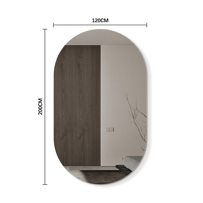Oval 1200 x 2000 Polished Edge Mirror - Image 5