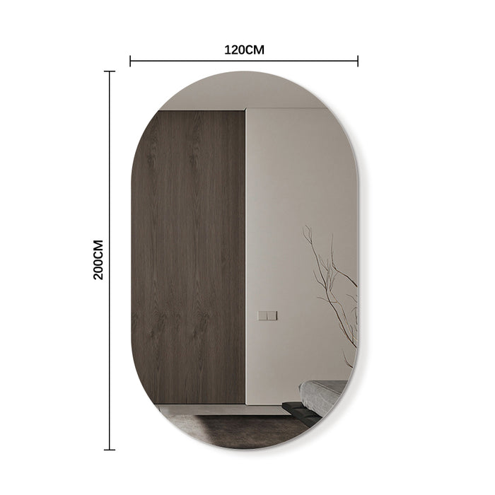 Oval 1200 x 2000 Polished Edge Mirror - Image 5