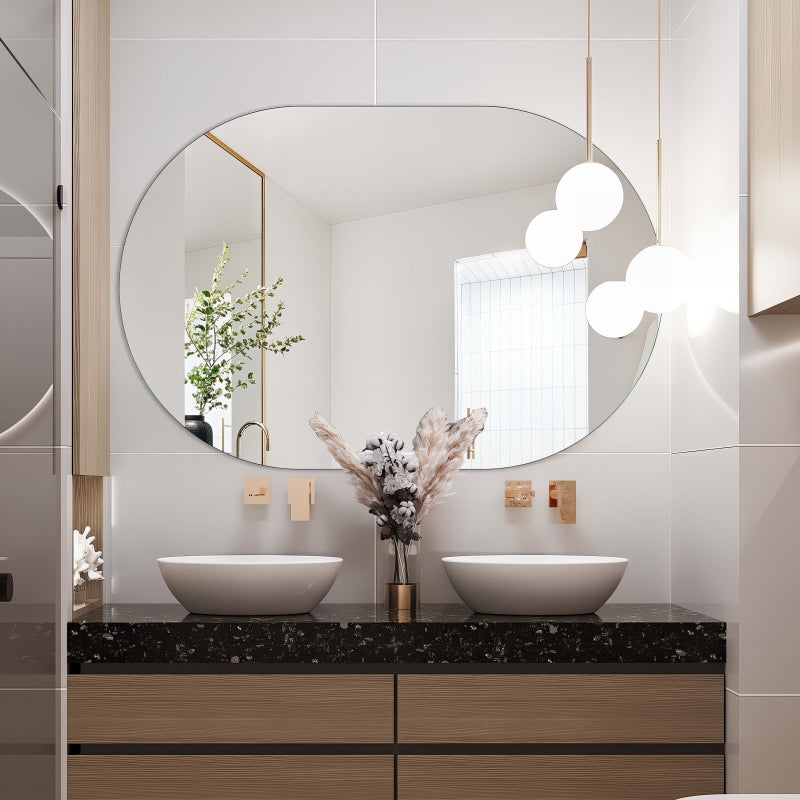 Oval Pill 1200 x 800 Polished Edge Mirror - Acqua Bathrooms