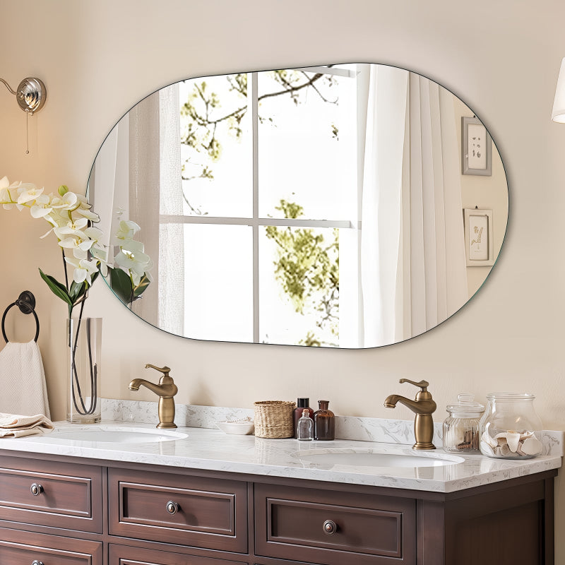 Oval Pill 1200 x 800 Polished Edge Mirror - Acqua Bathrooms