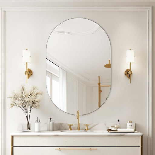 Oval Pill 1200 x 800 Polished Edge Mirror - Acqua Bathrooms