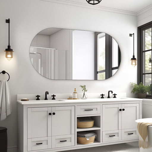 Oval Pill 1500 x 800 Polished Edge Mirror - Acqua Bathrooms
