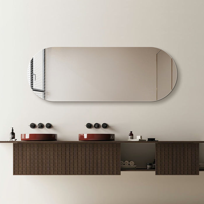 Oval 600 x 1650 Polished Edge Mirror - Image 3