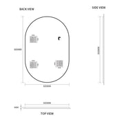 Indulge | Pill Oval 600 x 900 Polished Edge Mirror - Acqua Bathrooms