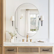 Oval Pill 700 x 100 Polished Edge Mirror - Acqua Bathrooms