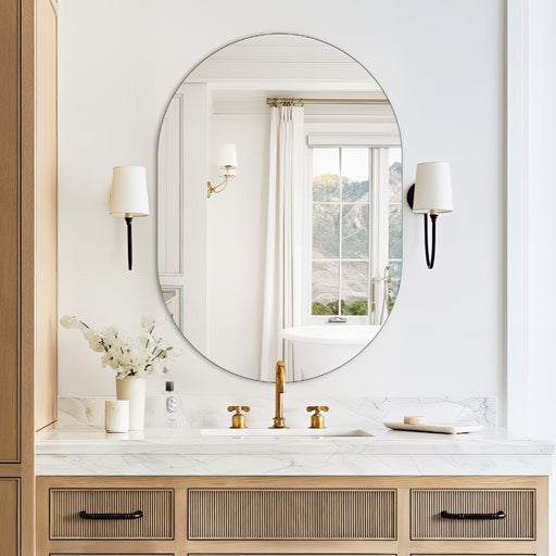 Oval Pill 700 x 100 Polished Edge Mirror - Acqua Bathrooms