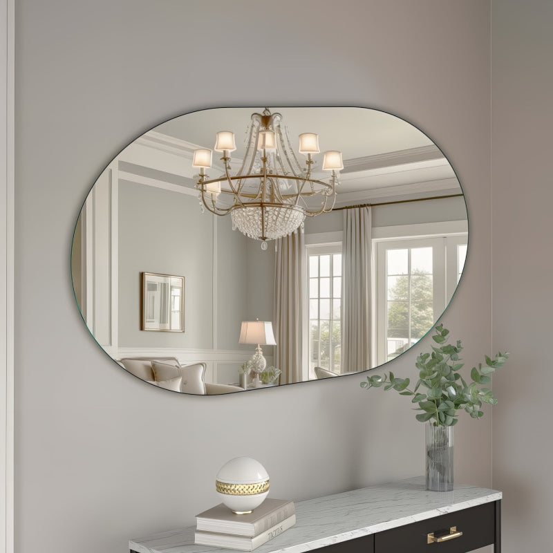Oval Pill 700 x 100 Polished Edge Mirror - Acqua Bathrooms