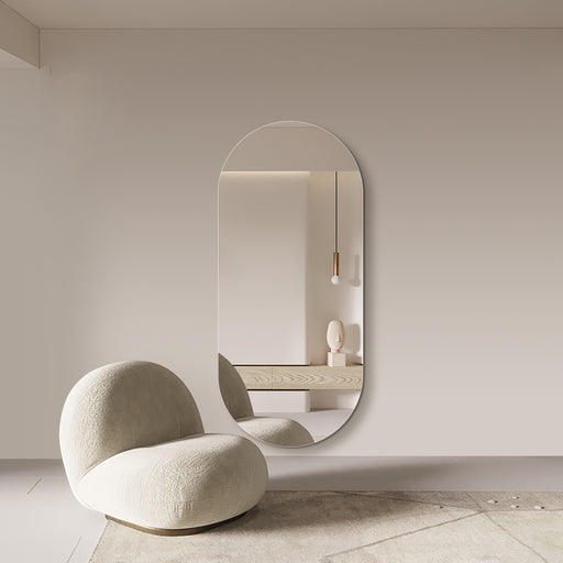 Oval 800 x 1800 Polished Edge Mirror