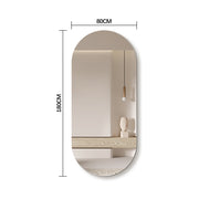 Oval 800 x 1800 Polished Edge Mirror - Image 5