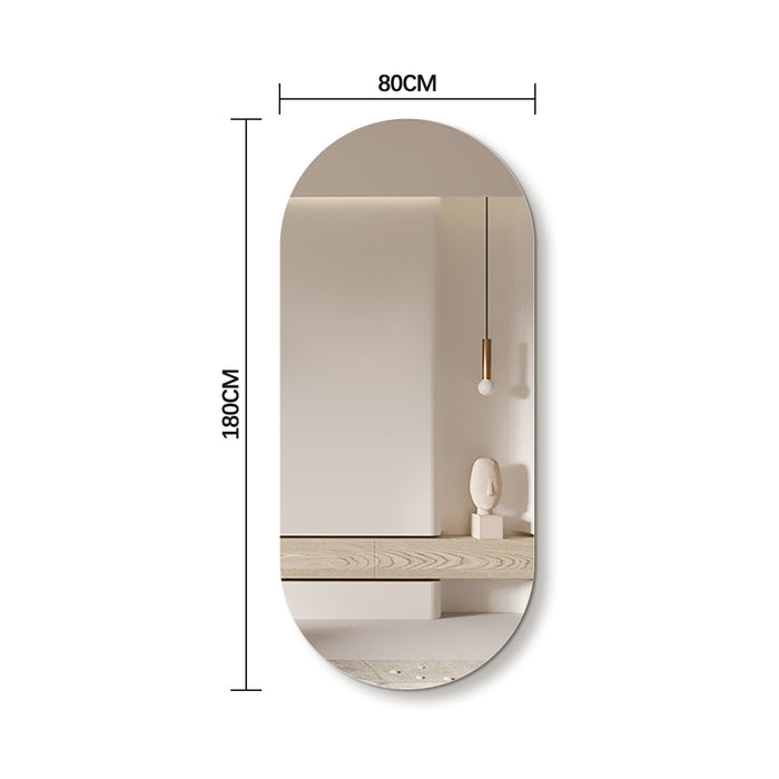 Oval 800 x 1800 Polished Edge Mirror - Image 5