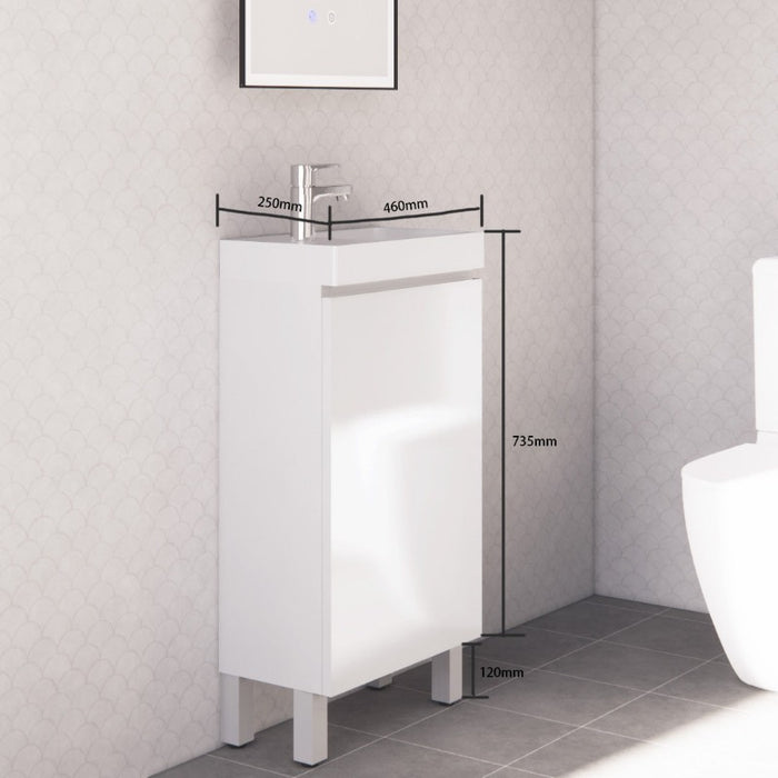 Absolute | 450mm Ensuite Narrow Vanity on Legs - Acqua Bathrooms