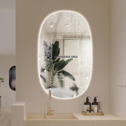 Pera 600 x 1000 Curved Touchless LED Mirror  - Three Light Temperatures - Acqua Bathrooms