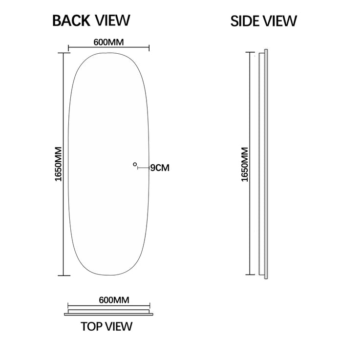 Pera 600 x 1650 Touchless LED Mirror - Three Light Temperatures