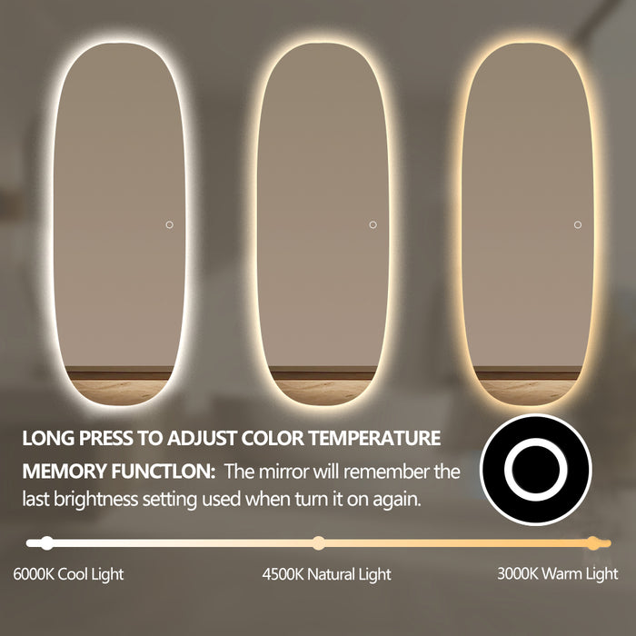 Pera 800 x 1800 Touchless LED Mirror - Three Light Temperatures
