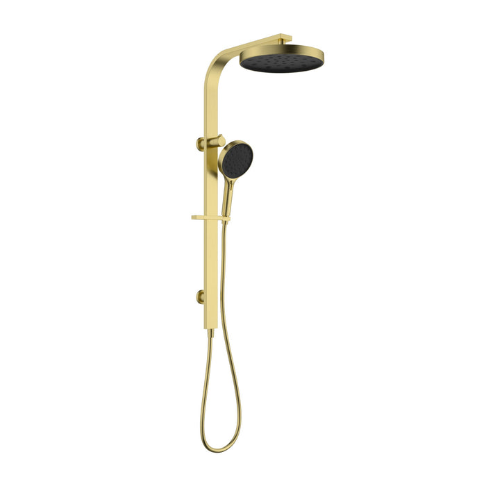 Sulu II Brushed Gold Multifunction Shower Rail Set