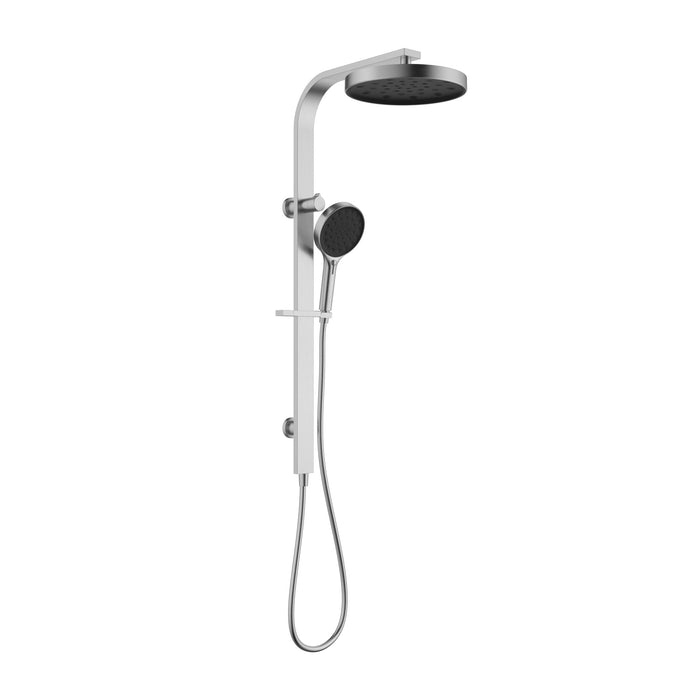 Sulu II Brushed Nickel Multifunction Shower Rail Set
