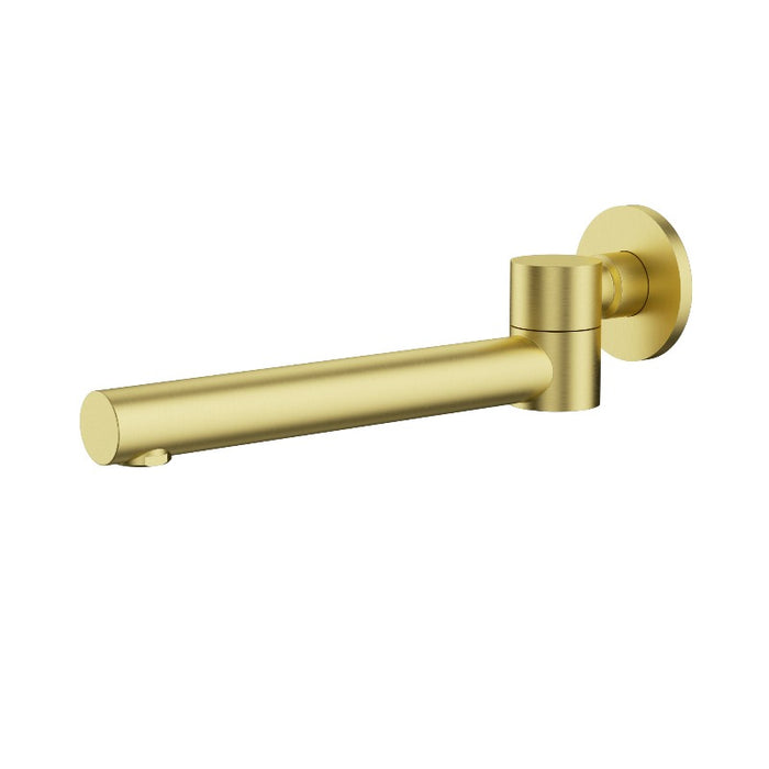 Hali Brushed Gold Round Swivel Bath Spout - Acqua Bathrooms