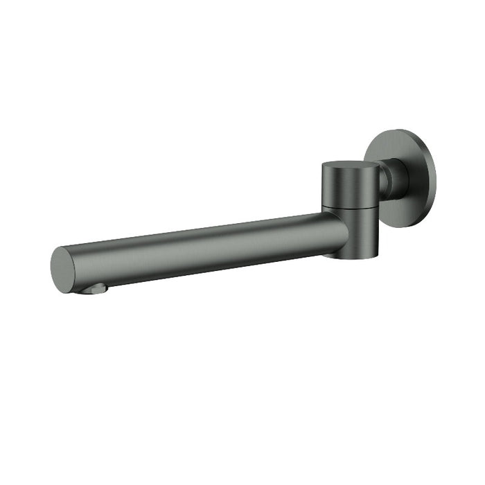 Hali Gun Metal Round Swivel Bath Spout - Acqua Bathrooms