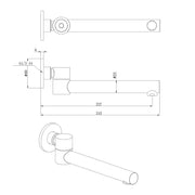 Hali Brushed Nickel Round Swivel Bath Spout - Acqua Bathrooms