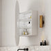 Pill Oval Matte White Square Shaving Cabinet By Indulge® - Acqua Bathrooms