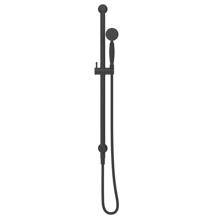Mica Matte Black Heritage Shower Rail