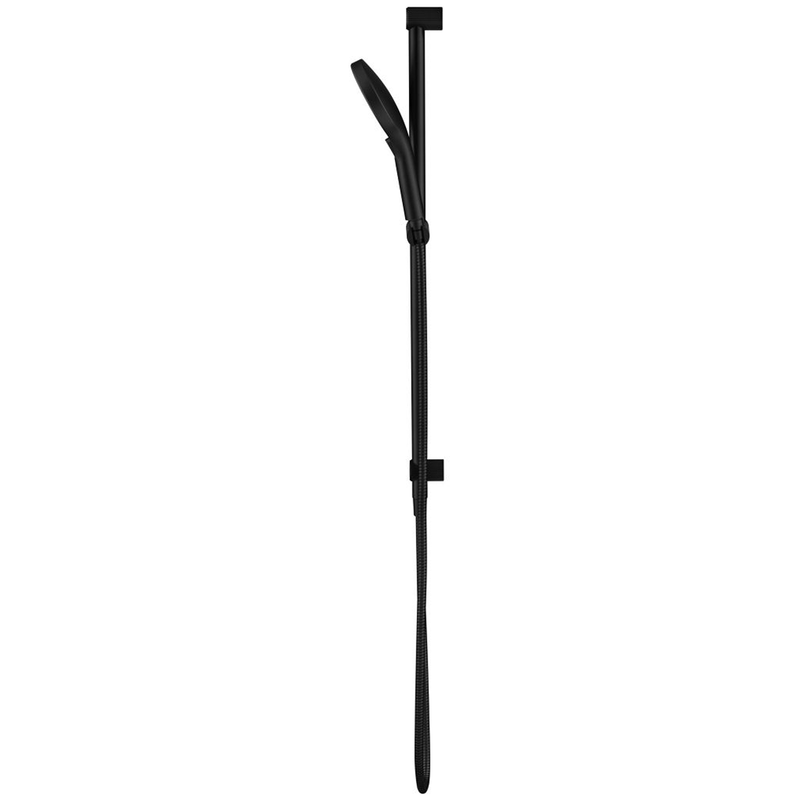 Mica Fluted Matte Black Shower Rail