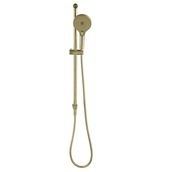 Mica Fluted French Gold Shower Rail - Acqua Bathrooms