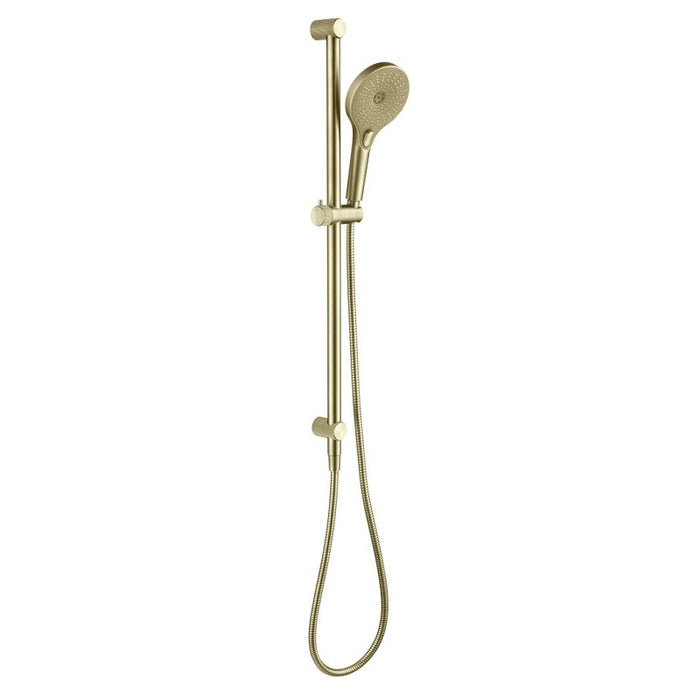 Mica Fluted French Gold Shower Rail - Acqua Bathrooms