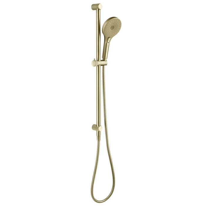Mica Fluted French Gold Shower Rail