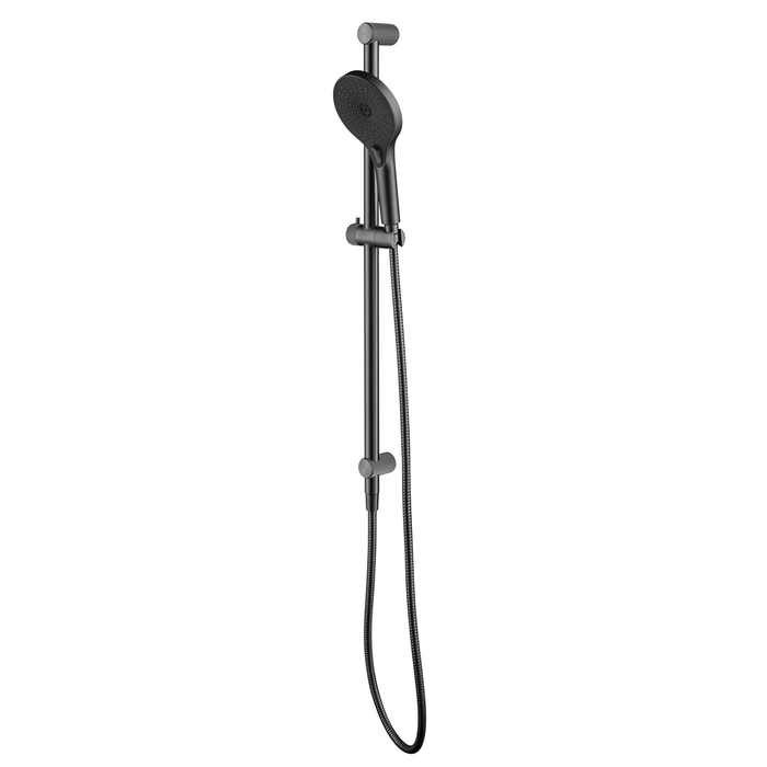 Mica Fluted Gun Metal Shower Rail