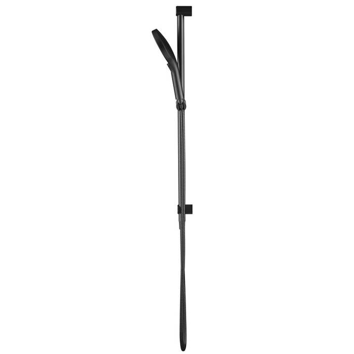Mica Fluted Gun Metal Shower Rail