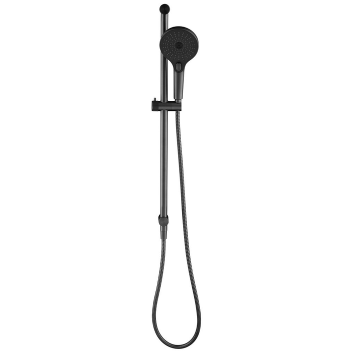 Mica Fluted Gun Metal Shower Rail
