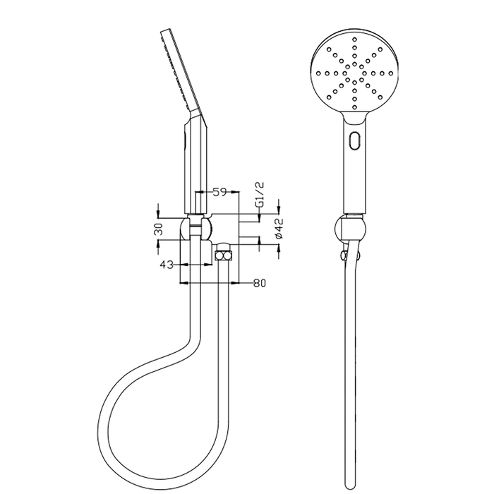 Mica French Gold Air Hand Shower